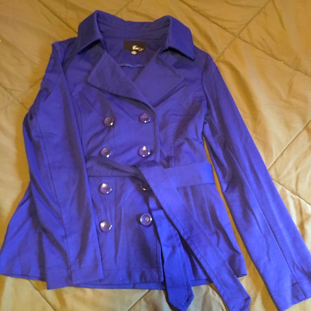 Royal blue light blazer jacket